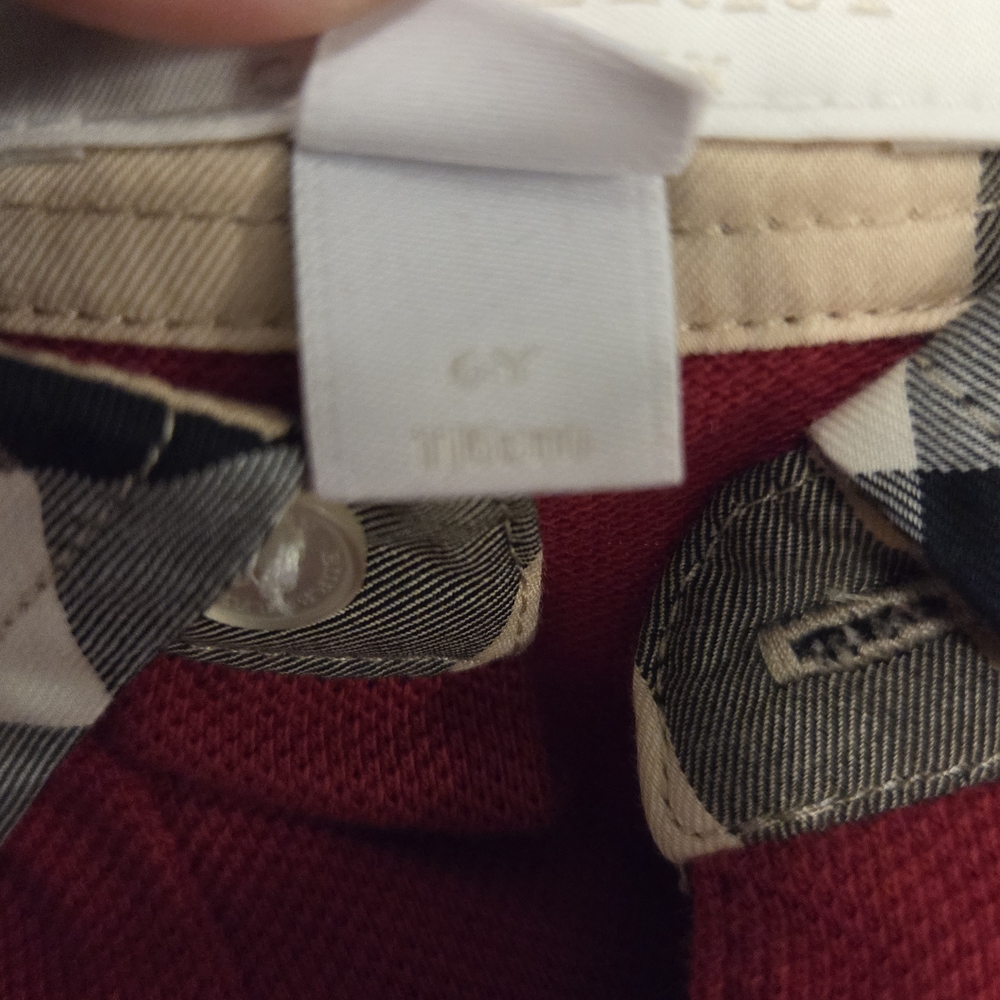 Burberry Red and Black Kids Shirt